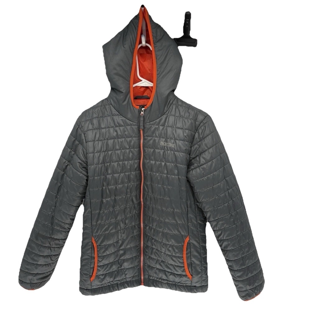 Pacific Trail Goose Down Puffer Full Zip Hooded jacket Unisex L (14-16)